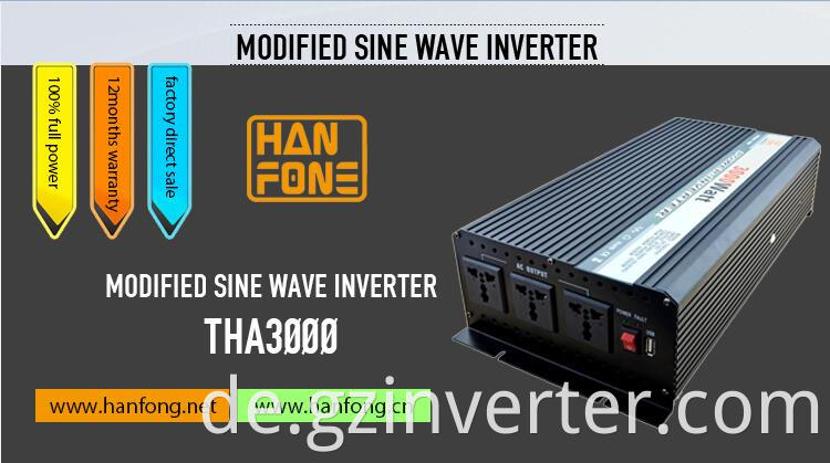 Intelligent Power Wechselrichter 3000W 12 V DC zu AC Solar Invertor für zu Hause